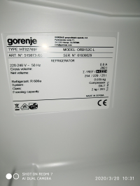 Новий холодильник gorenje orb152cl